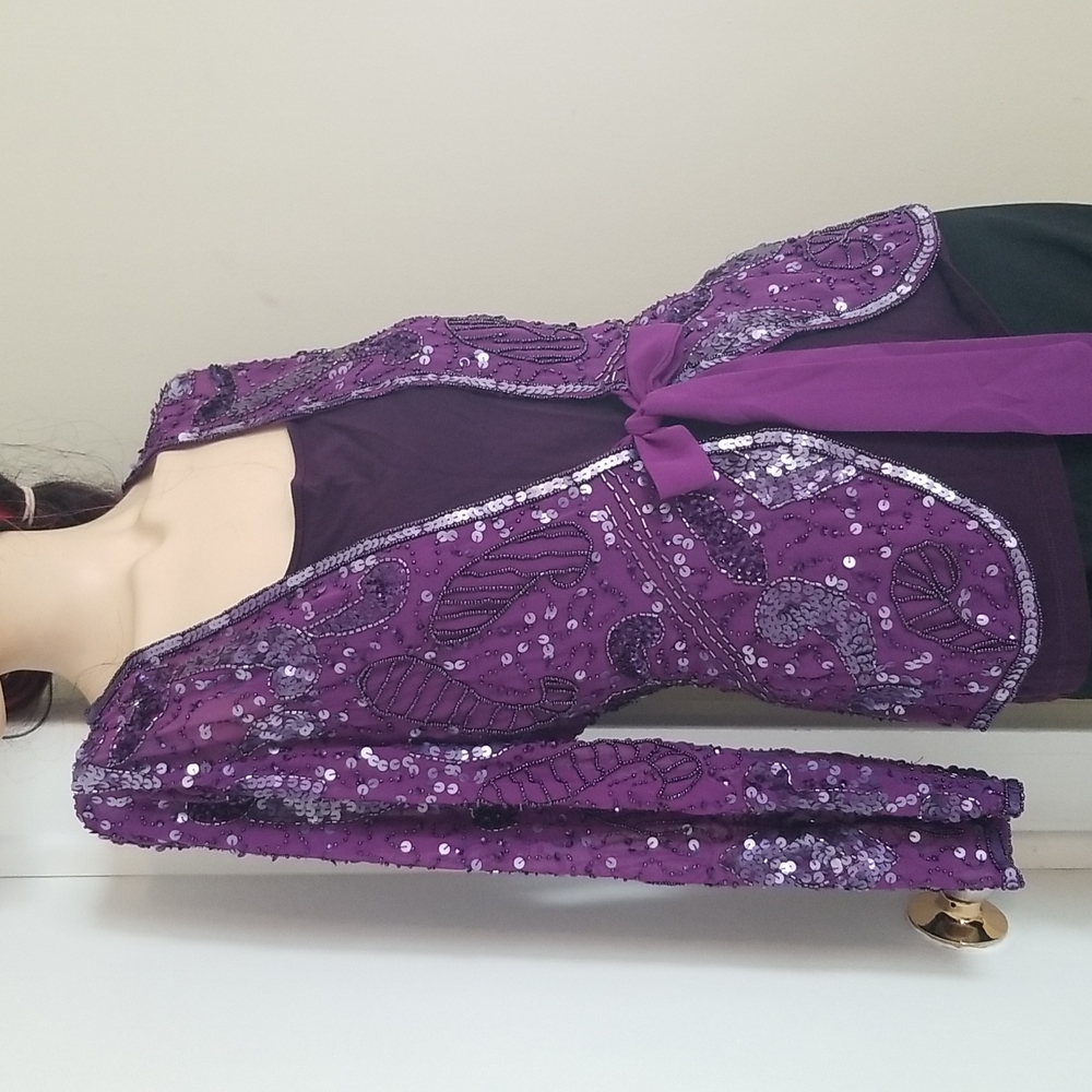 TOGETHER Sequins Top with front tie